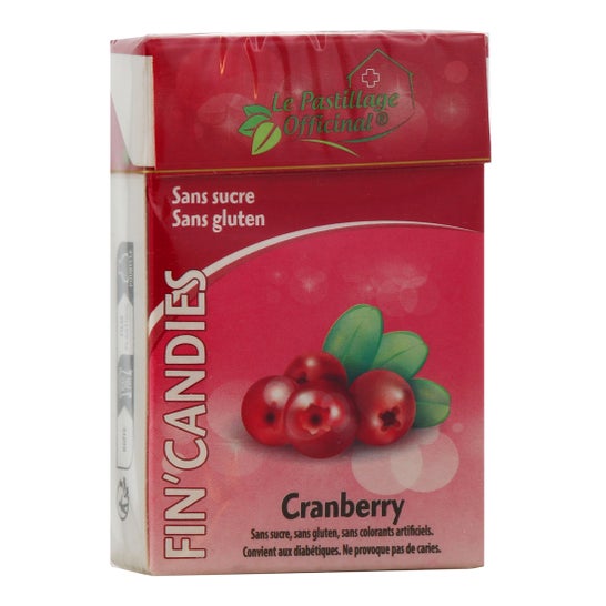 Fin'Candies Bonbons Sans Sucre Cranberry 36 g