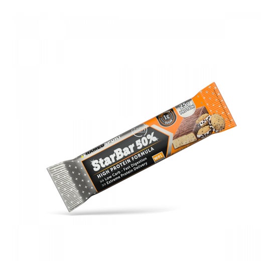 NamedSport Starbar 50% Protein Cookies & Cream 50g