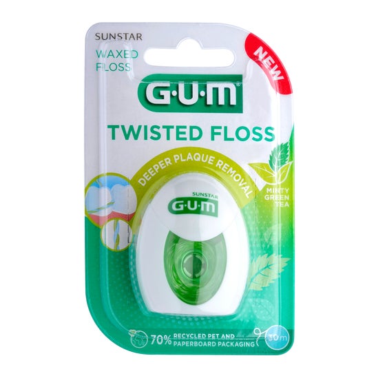 GUM Twisted Minty Green Tea 30m 1 Unité