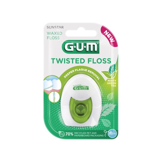 Gum Twisted Floss Minty Green Tea 30m 1ut