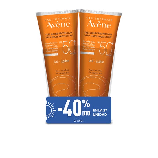 Avène Pack Lait Solaire Spf50 Peau Sensible 2x250ml