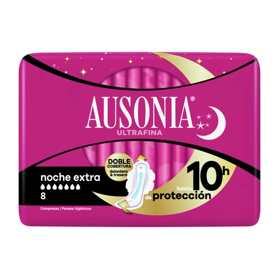 Ausonia Ultrafine Compresses Nuit Extra Ailes 8uts