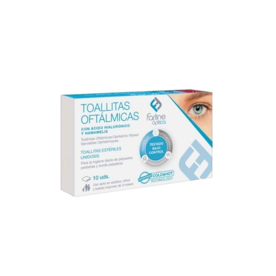 Farline Optica Lingette Ophtalmique Acide Hyaluro Cold&Hot 10uds