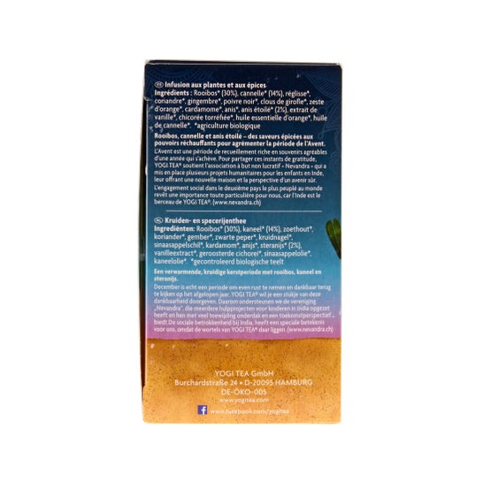 Yogi Tea Infusion Ayurvédique Christmas Tea Bio 17 sachets de 2,2g