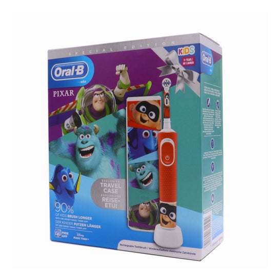 Oral B Kids Pixar Kids Pack de brosses à dents électriques + étui de voyage