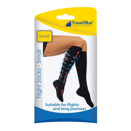Chaussettes de compression bleues de voyage