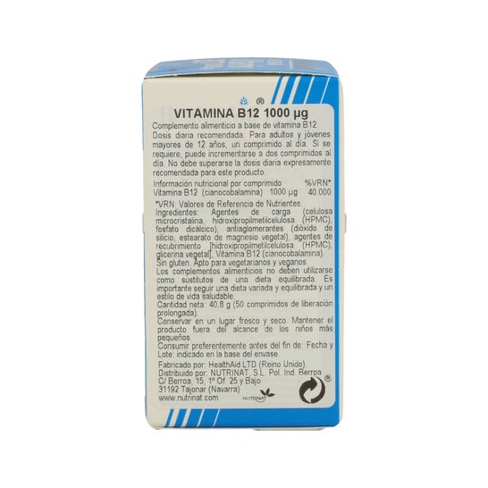 HealthAid Vitamine B12 1 000 Ui 50comp