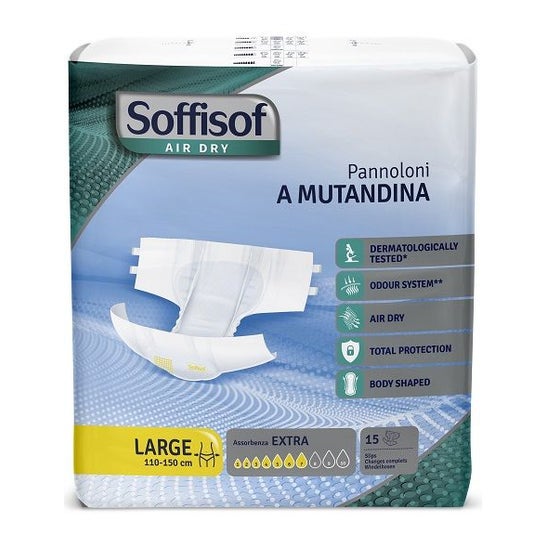 Soffisof Air Dry Couche Culotte Extra Taille L 110-150cm 15uts