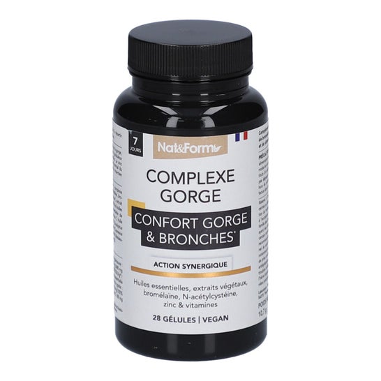 Nat&Form Complexe Gorge Confort Gorge & Bronches 28 Gélules