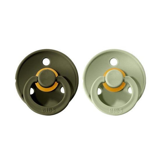 Bibs Pack Chupetas Látex 6-18m Sage Hunter Green T2 2 Unidades