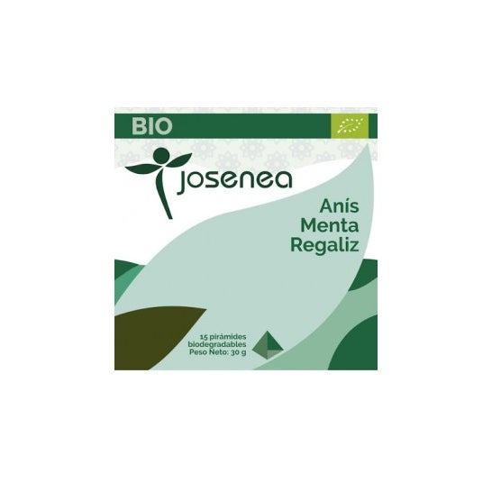 Josenea anós anós menthe réglisse bio boîte 15 pyramides