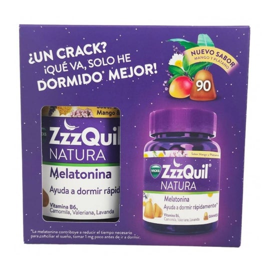 ZzzQuil Natura Gummies Mangue & Banane 90uts ZzzQuil Natura Gummies Mangue & Banane 90uts