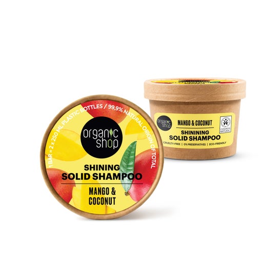 Organic Shop Shining Solid Shampoo Mango Coconut 60g