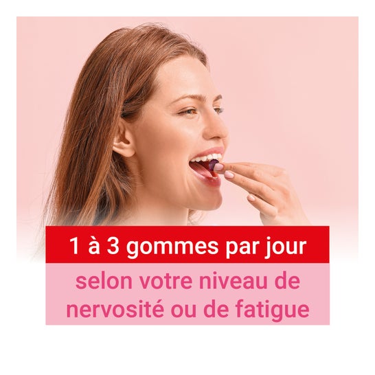 Mag 2 Magnésium + Vitamine B6 Framboise 45 gommes
