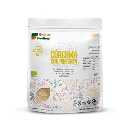 Energy Feelings Curcha avec Poivre de Poussière Eco Vegan Sans Gluten 200g