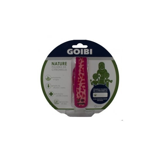 Goibi Nature pulsera de citronella animal rosa rosa
