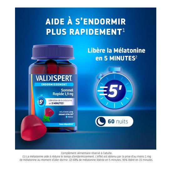 Valdispert Sommeil Rapide 1,9mg 60 Gommes