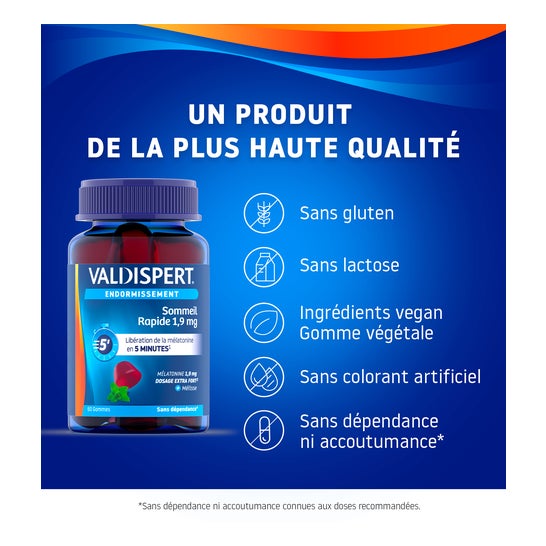 Valdispert Sommeil Rapide 1,9mg 60 Gommes