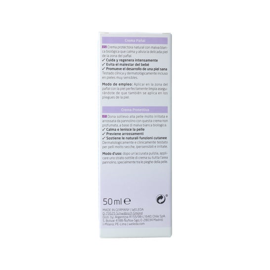 Weleda Bébé derma Crème pour le Change à la Mauve Blanche Bio 50mL