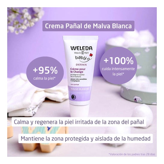 Weleda Bébé derma Crème pour le Change à la Mauve Blanche Bio 50mL