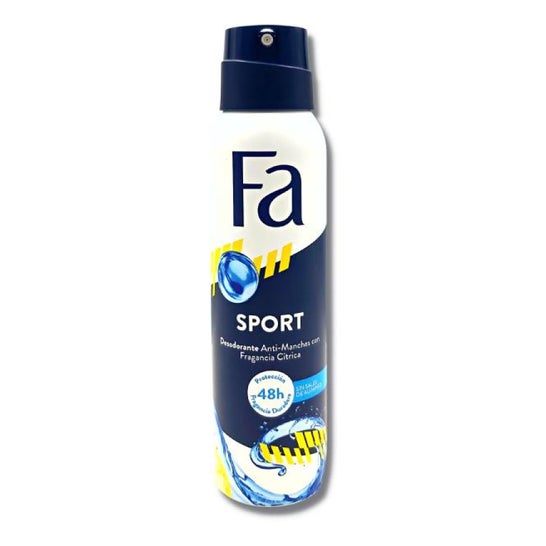 Fa Sport Déodorante Antitache Spray 150ml