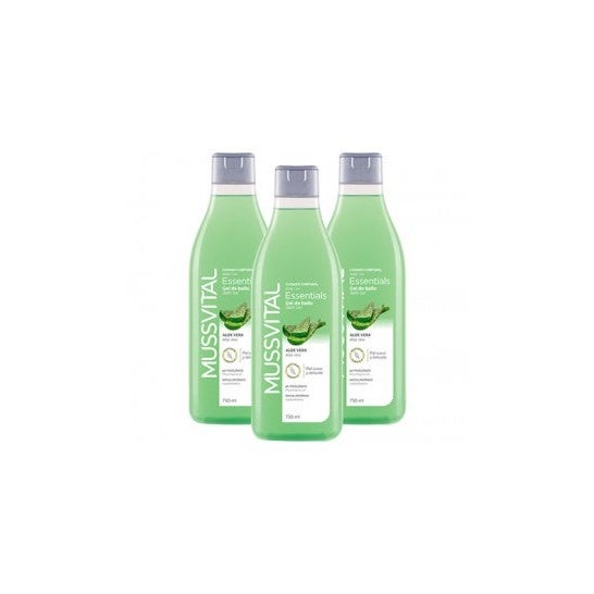 Mussvital Essentials Family Pack Gel de Bain à l'Aloe Vera 3x750ml
