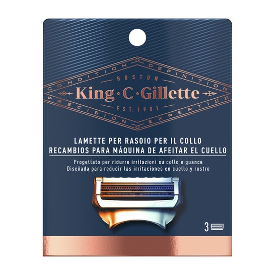 Gillette King Neck Razor Blades Refill 3uts