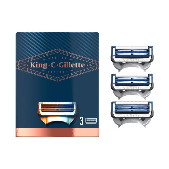 Gillette King Neck Razor Blades Refill 3uts