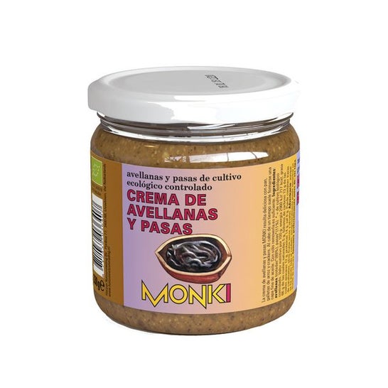 Monki Crème de noisettes et raisins secs Bio 330g