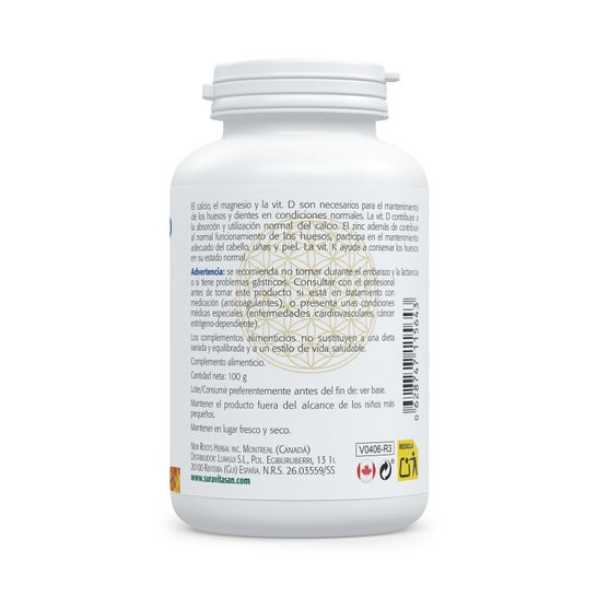Sura Vitasan Calcium & Magnésium + D + K + Zinc + Bore 100 gélules
