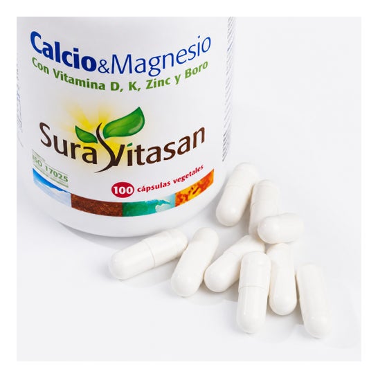 Sura Vitasan Calcium & Magnésium + D + K + Zinc + Bore 100 gélules