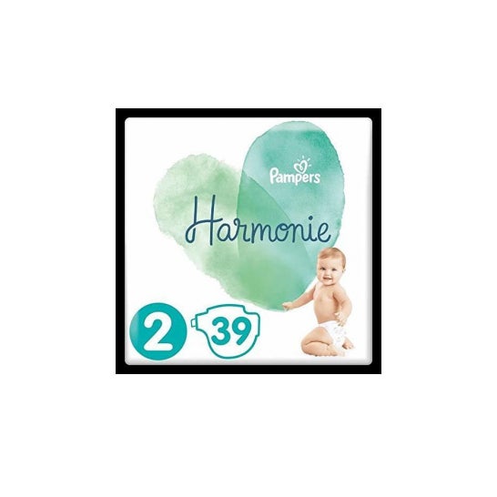 Couches Harmonie PAMPERS Taille 2 pour bébé de 4 à 8kg origine végétale