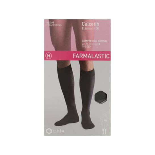 Chaussette Farmalastic (A-D) compression normale T-large noir 1ud