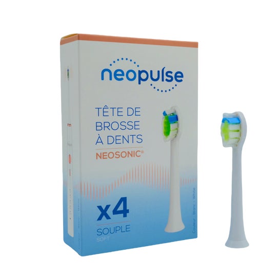 Neopulse Tête de Brosse À Dents Électrique Neosonic Blanc Souple 4 Unités