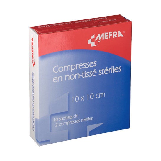 Mefraa Compresses Non-Tissé Stériles 10x10cm 2x10 Sachets