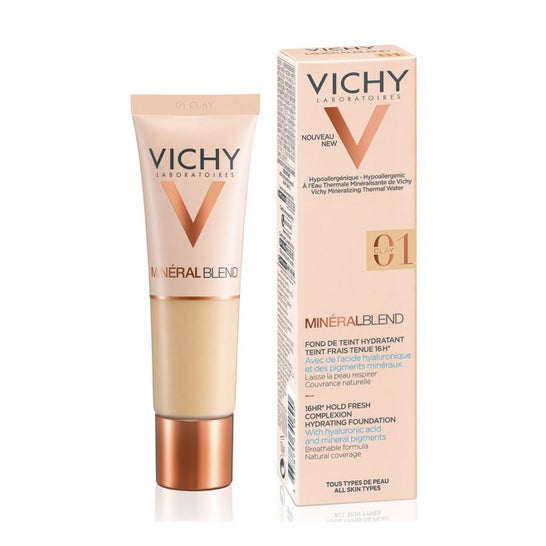 Vichy Minéralblend Fond de Teint Hydratant Teinte 01 CLAY 30mL