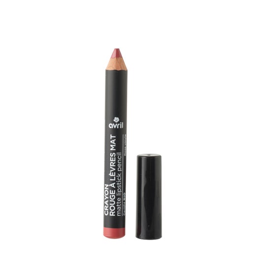 Avril Crayon Rouge à Lèvres Mat Certifié Bio Rose Vinyle 2g