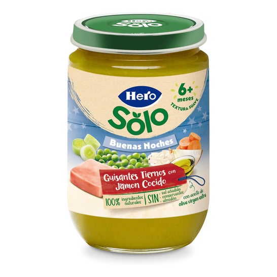 Hero Baby Petit pot Bonne Nuit Petits pois Jambon 190 g