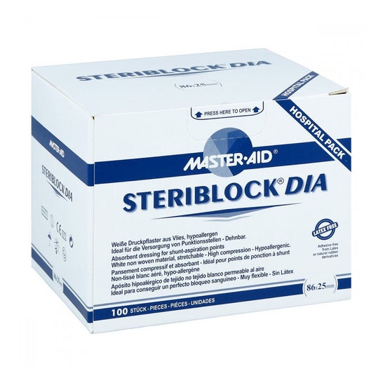 Master-Aid Steriblock Dia Apósitos 86x25mm 100uds