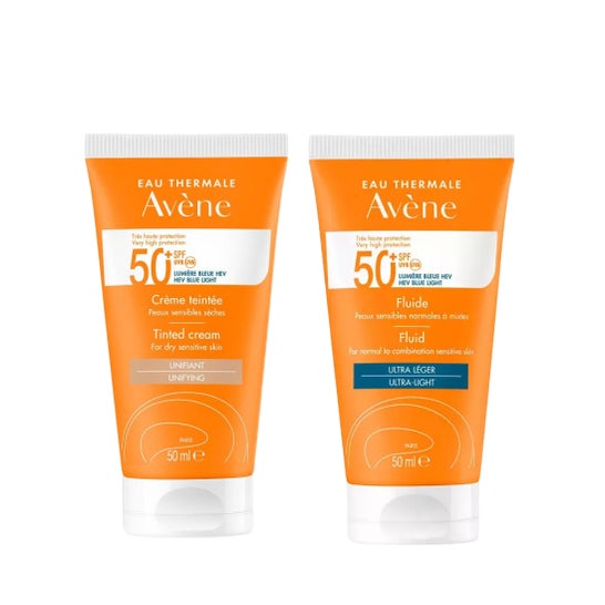 Avène Pack Crème Teintée SPF50+ 50ml + Fluide Ultra Léger SPF50+ 50ml