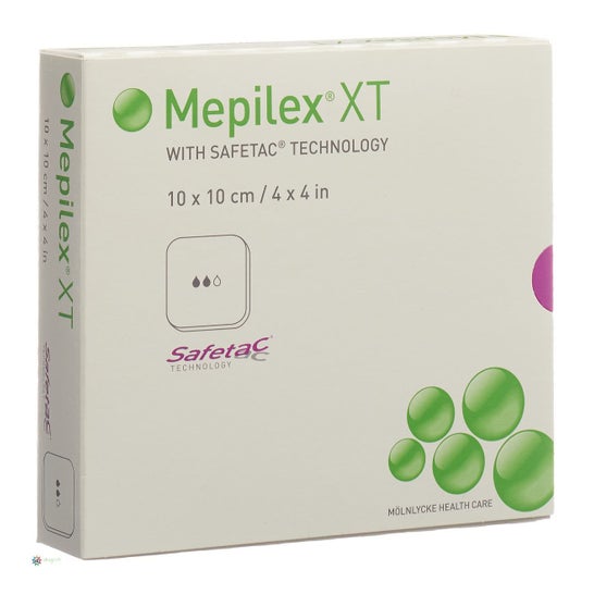 Mepilex Xt Apósito Absorbente en Espuma 10x10cm 5uds