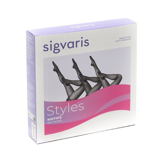 Sigvaris 2 Styles Collant Mosaique Noir Taille MN 1ut