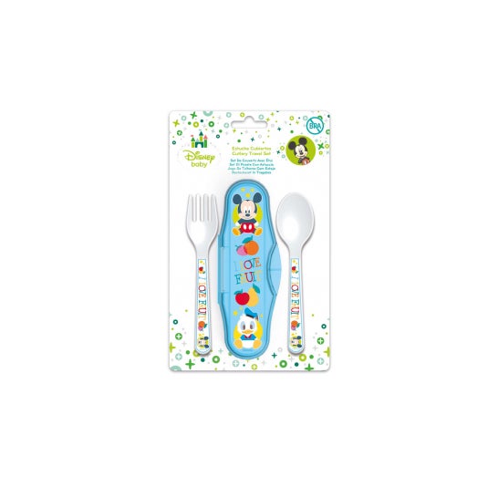 Disney Cutlery Set de couverts Mickey Microwave Case