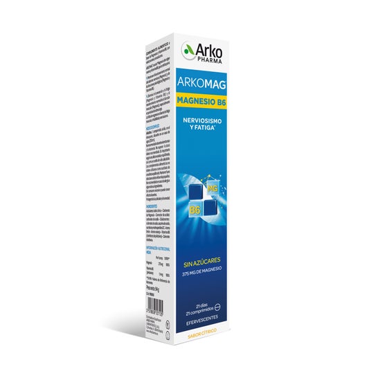 Arkovital Magnésium 375mg + vitamine B6 21comp effervescent