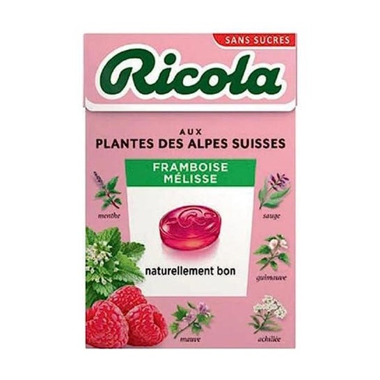 Ricola Bonbons Aux Plantes Suisses Framboise Mélisse Sans Sucres 50g