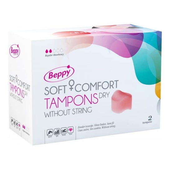 Tampons secs Beppy Soft Comfort sans bandelettes 2 pièces