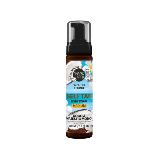Organic Shop Mousse Autobronzante Corporelle Coco & Monoi Majestueux – Moyen 160 ml