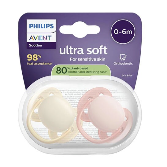 Philips Avent Lot de sucettes Ultra Soft 0-6 mois 4 unités