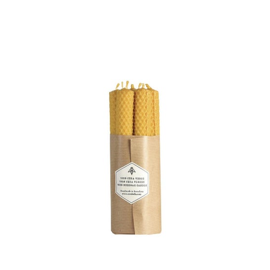 Cerabella Bougies en cire d’abeille Rusc 2x20 cm 7 unités