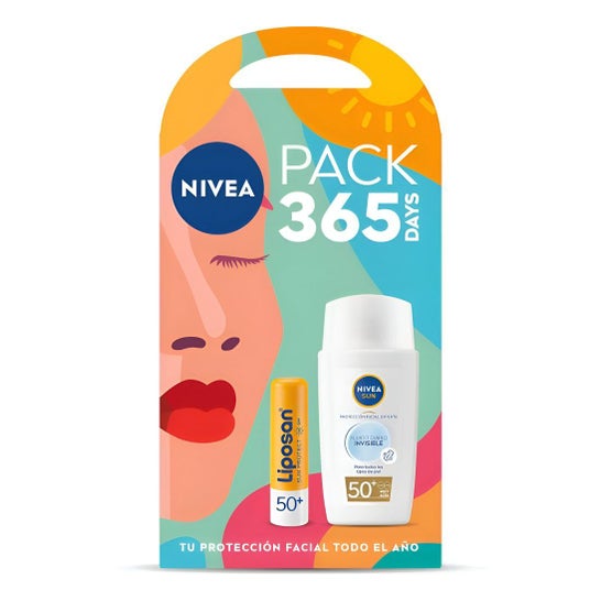 Nivea Pack 365 Days Liposan + Sun Fluide Quotidien Invisible Spf50+